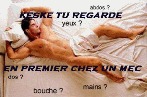 alors dit  moi ce que tu regarde  chez  un mec en premier ?